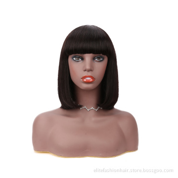 wholesale short straight wigs human hair full Machine Made Bob wigs for black woman virgin brazilian human hair Bob wigs